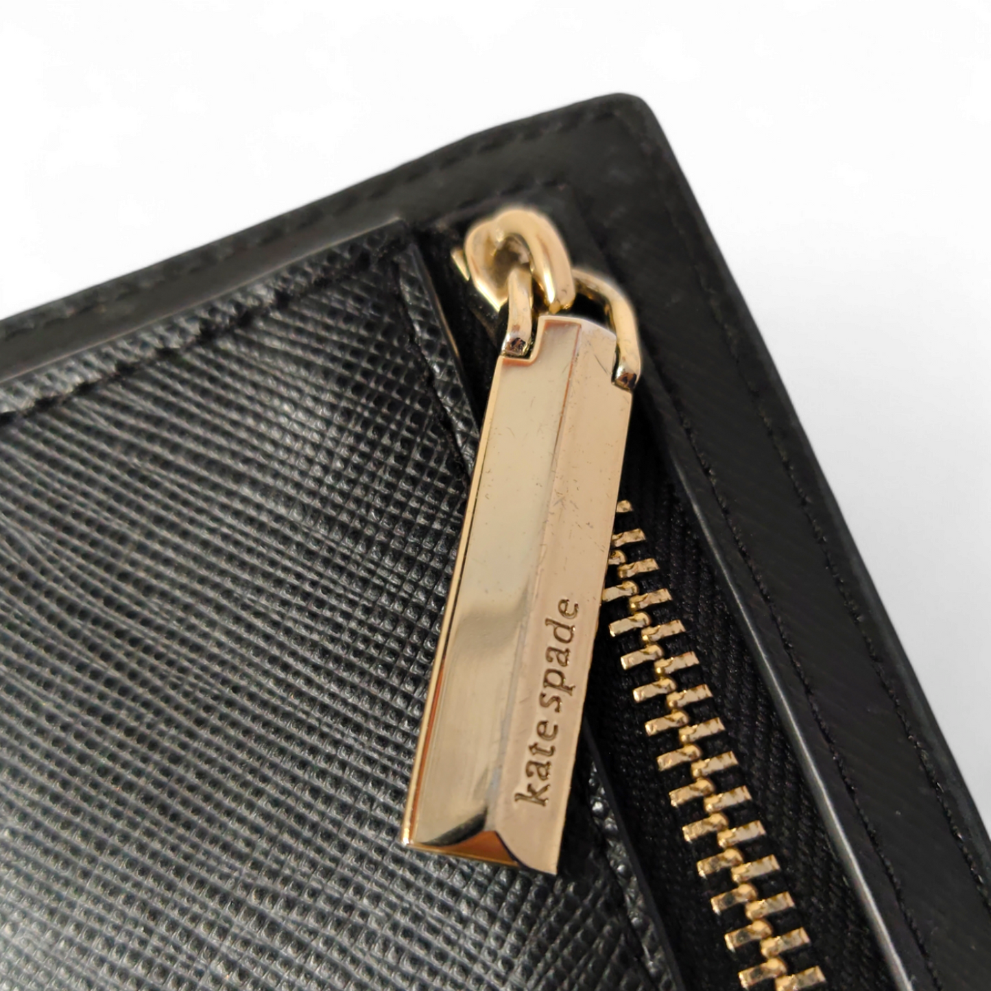 Kate Spade Long Wallet Black/Pink Rank B