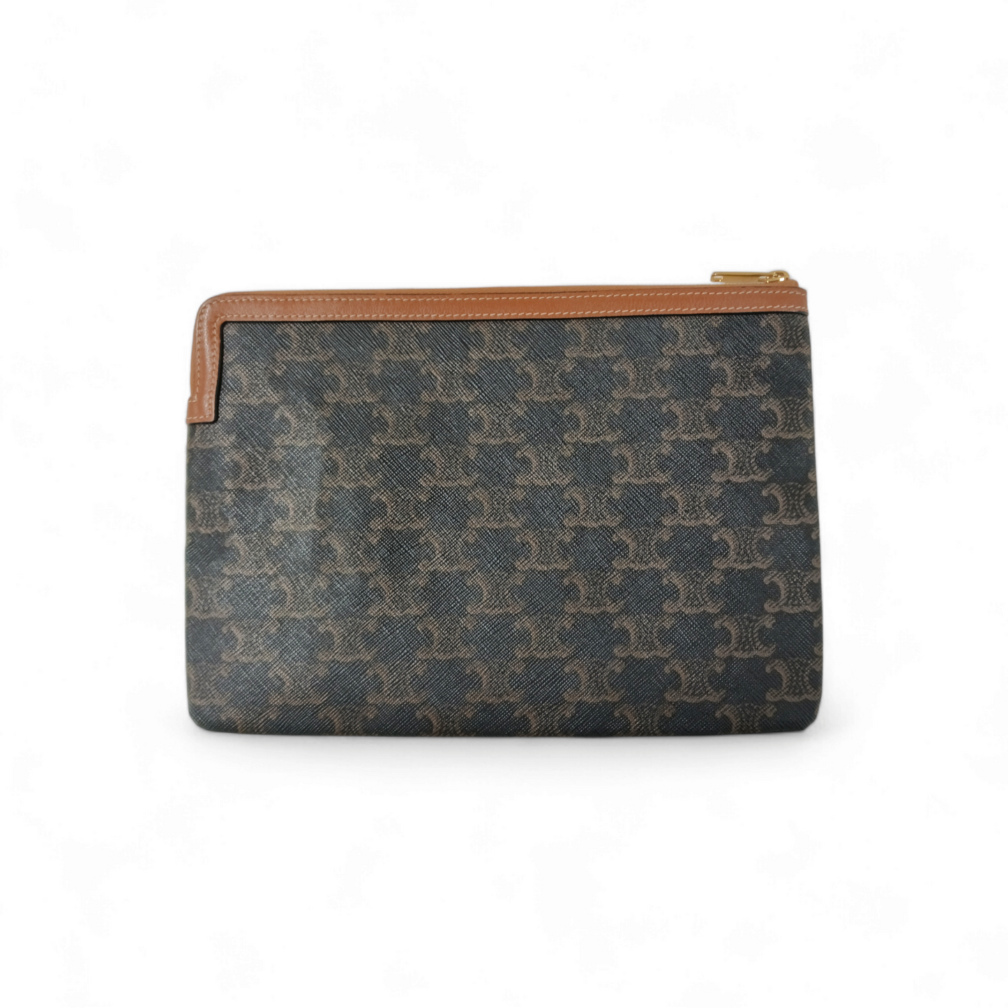 CELINE Clutch Bag 10D672BZQ 04LU Brown Rank A
