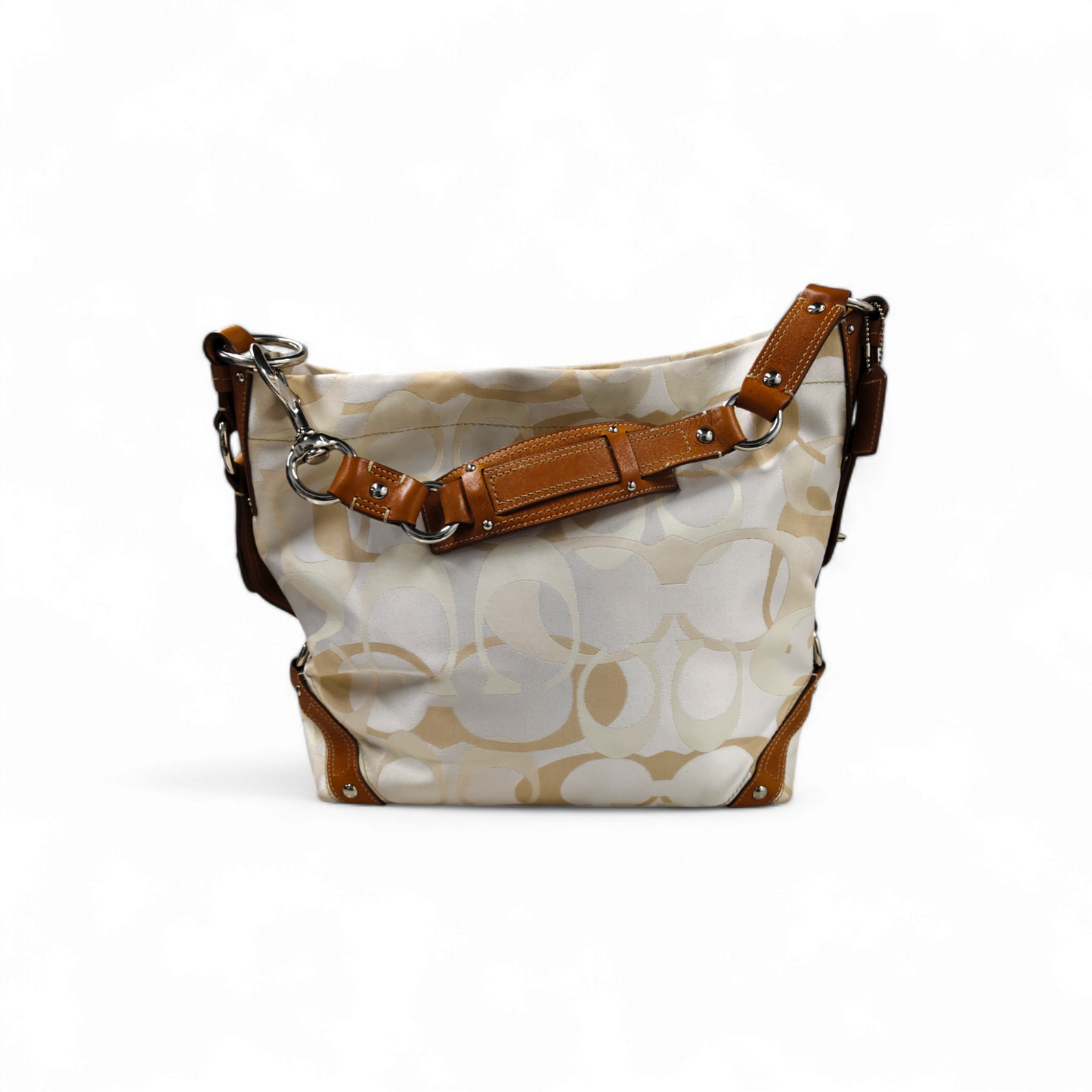 COACH Handbag 11961 Beige *Stain* Rank B