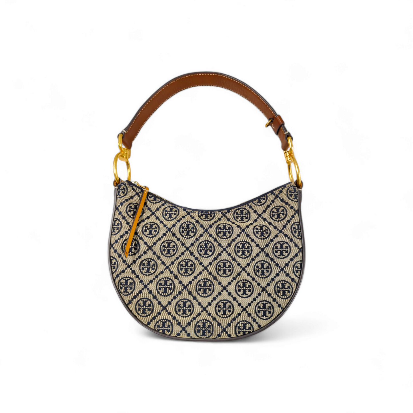 TORY BURCH Handbag 147356 Navy/Brown Rank A