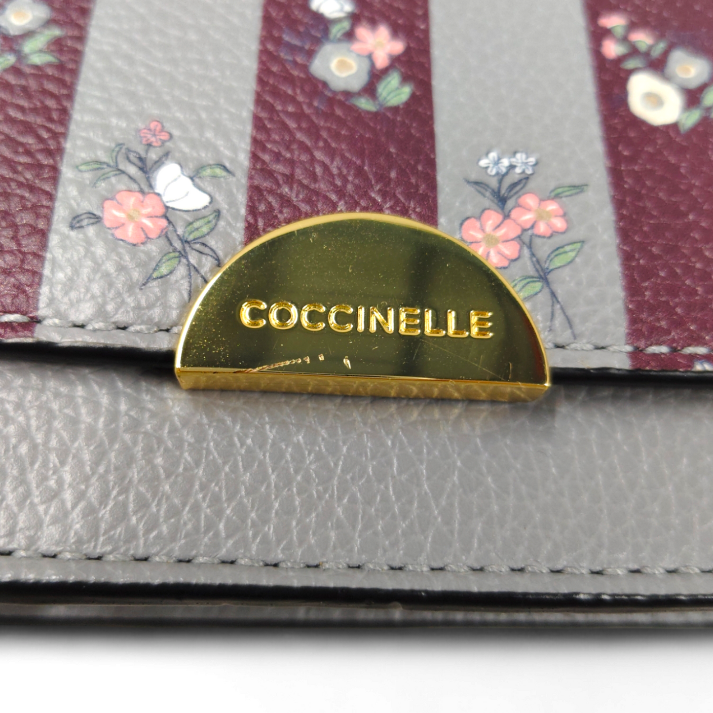 COCCINELLE Shoulder Bag Torebka Gray Small "EV3 Mini Bag" Scratch Rank A