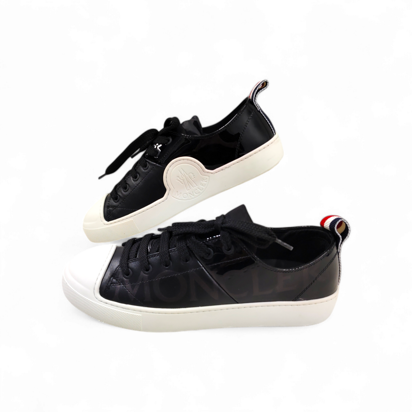 MONCLER Sneaker Size 24.5CM Lady's Black 38 Rank A