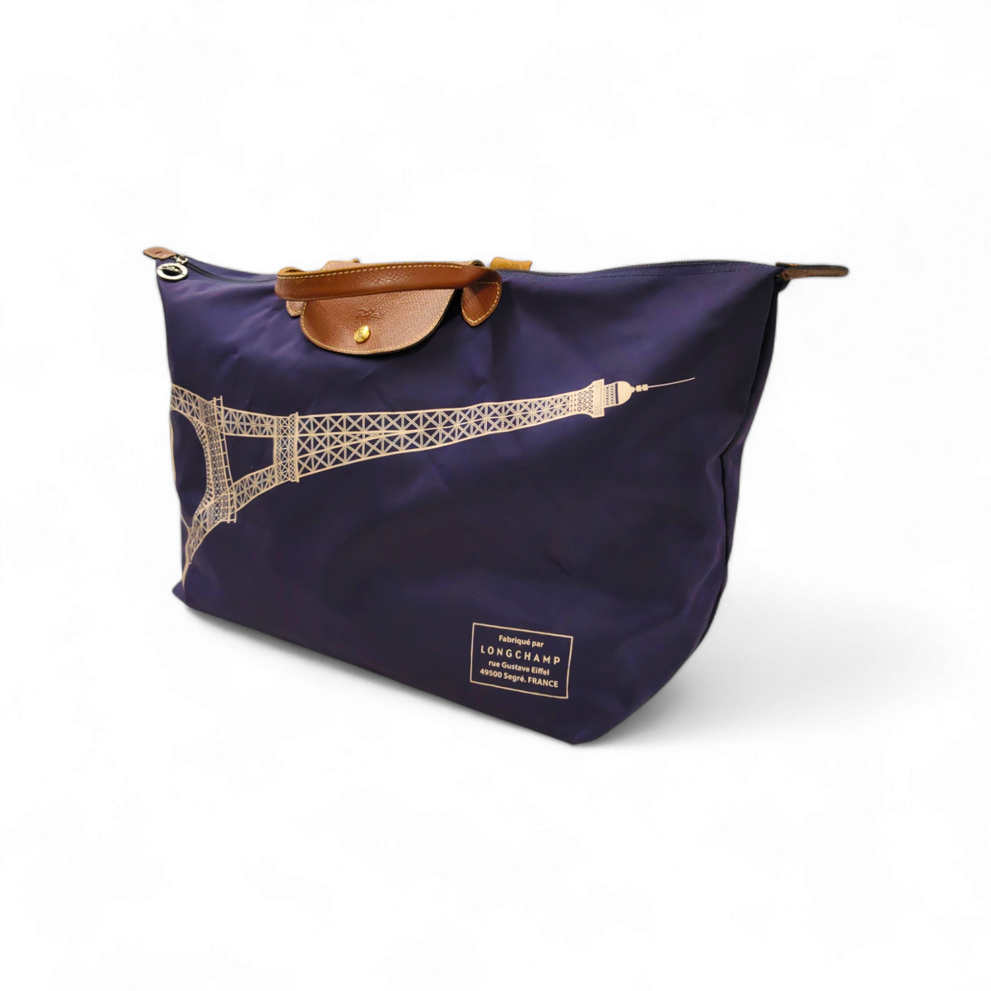 LONGCHAMP Handbag 1624346645 Indigo *Stain* Rank B
