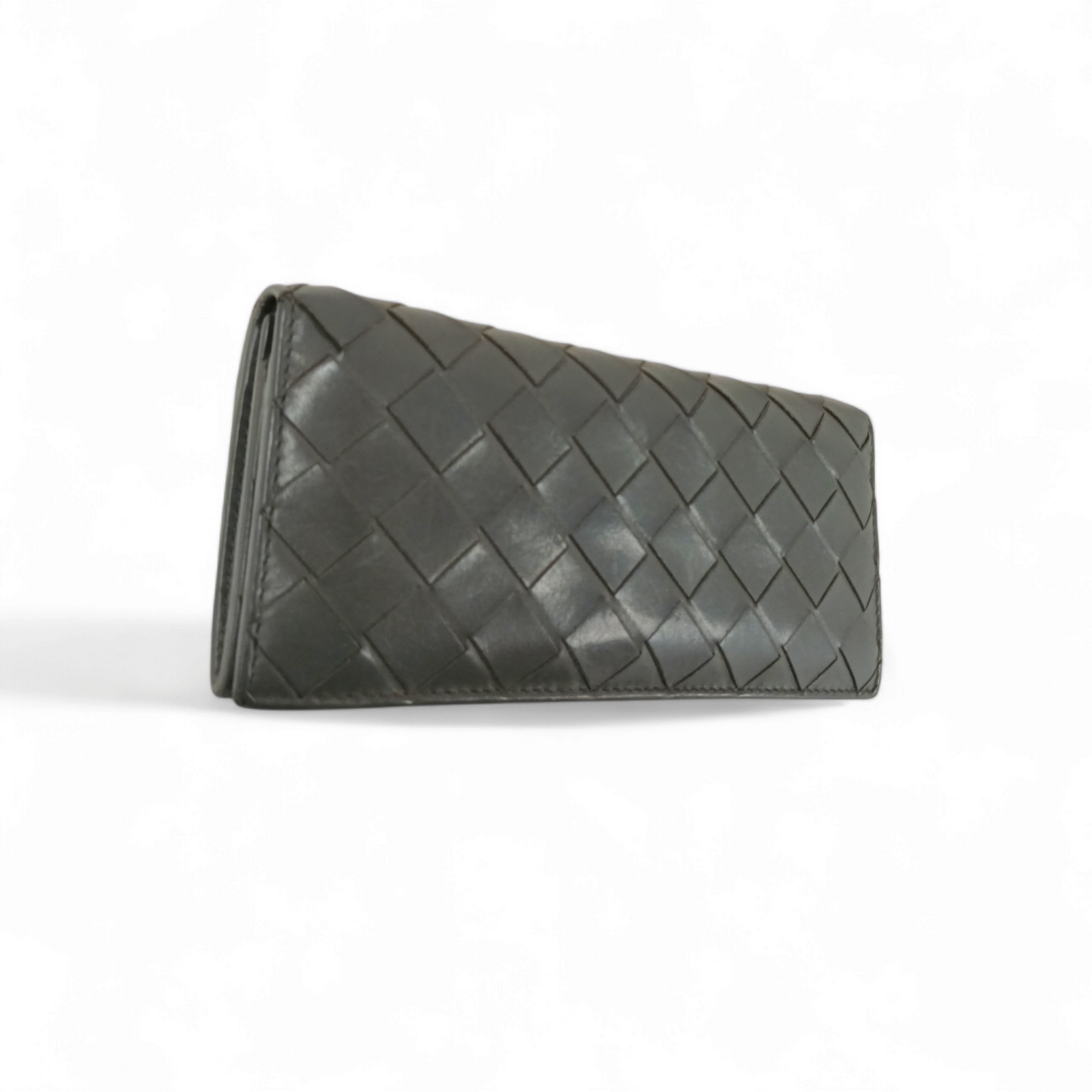 BOTTEGA VENTA Long Wallet S0250877V Gray *Damage* Rank C