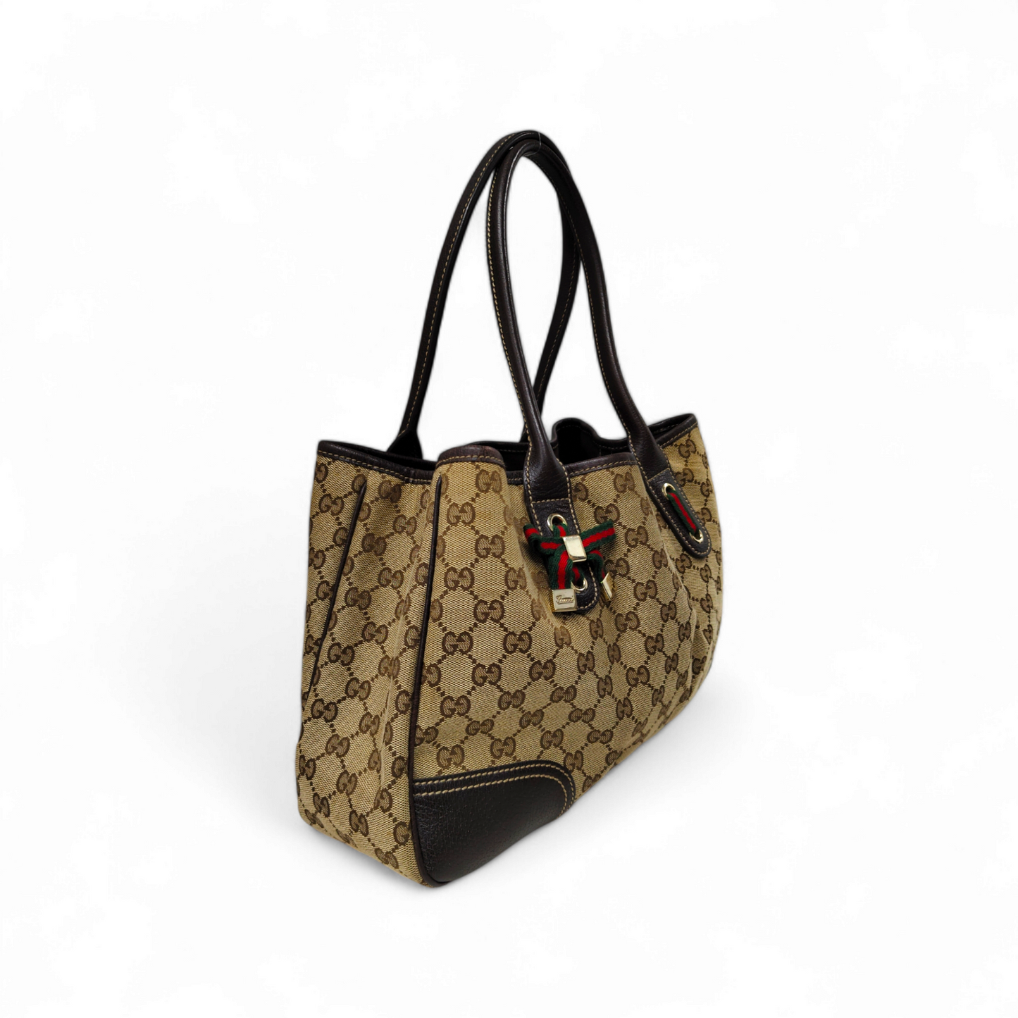 GUCCI Handbag 163805 *Scratch* Brown Rank B