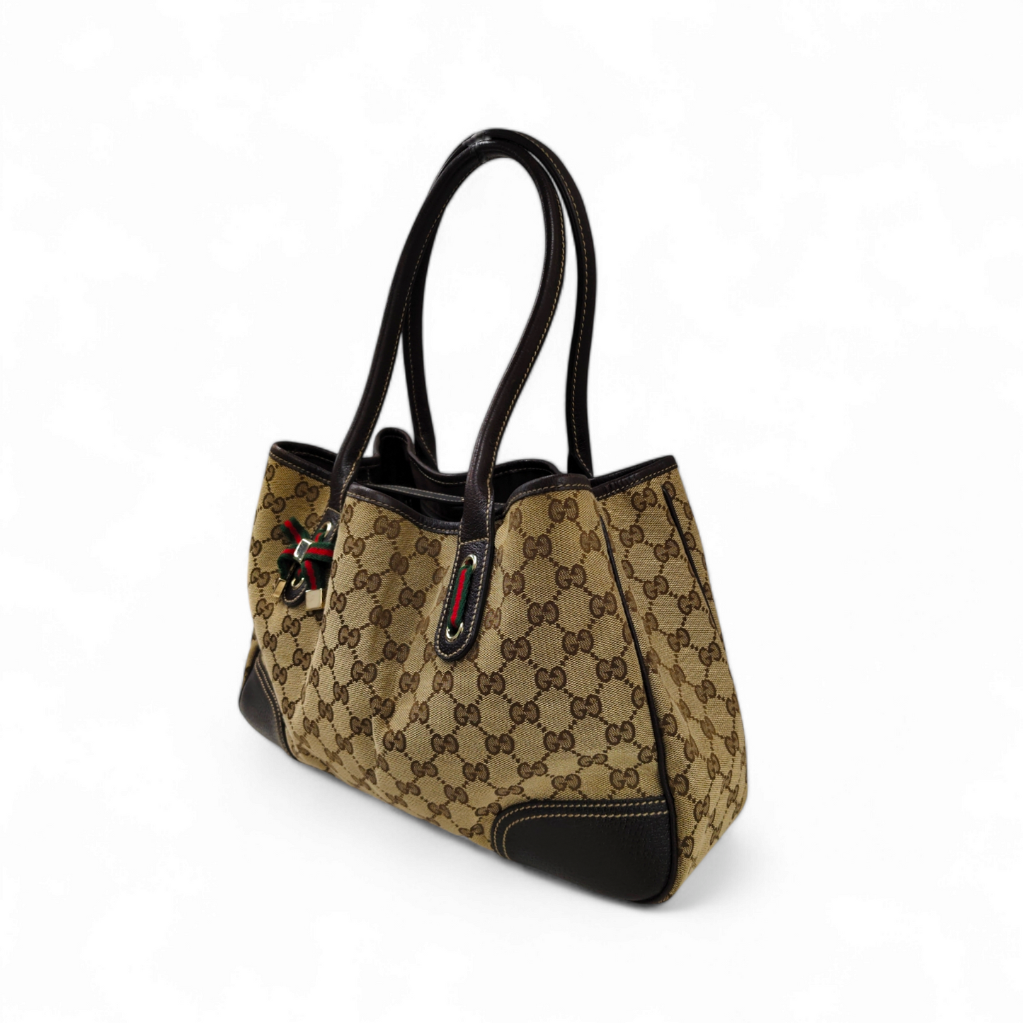GUCCI Handbag 163805 *Scratch* Brown Rank B