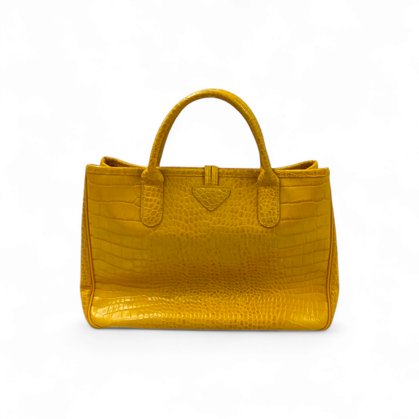 LONGCHAMP Leather Shoulder Bag *Scratch* 1686158620 Yellow Rank B