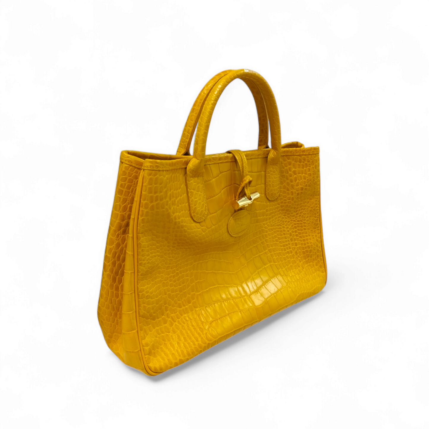 LONGCHAMP Leather Shoulder Bag *Scratch* 1686158620 Yellow Rank B