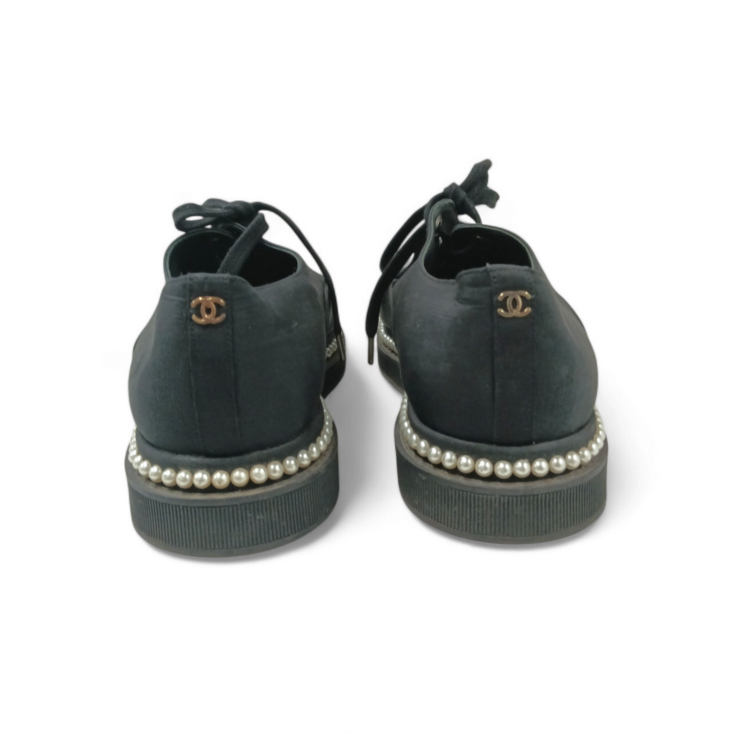 CHANEL Shoes Size 39 *Scratch* G32357 Black Rank B