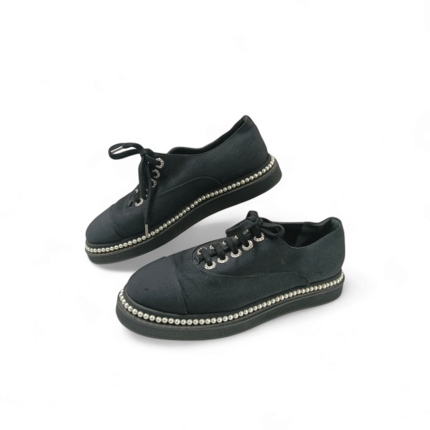 CHANEL Shoes Size 39 *Scratch* G32357 Black Rank B
