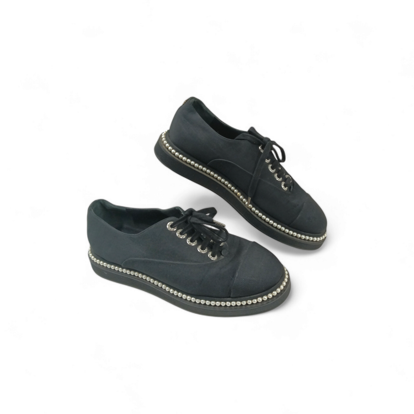 CHANEL Shoes Size 39 *Scratch* G32357 Black Rank B