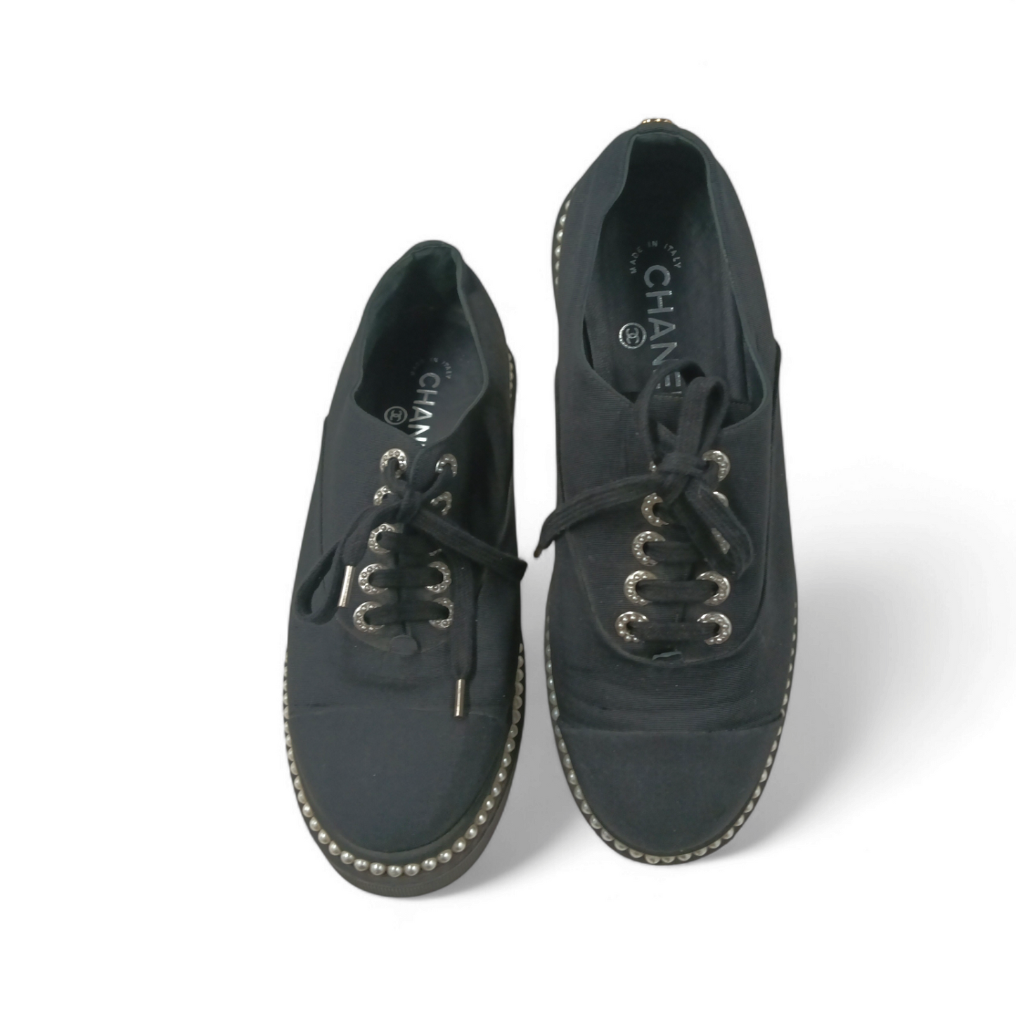 CHANEL Shoes Size 39 *Scratch* G32357 Black Rank B
