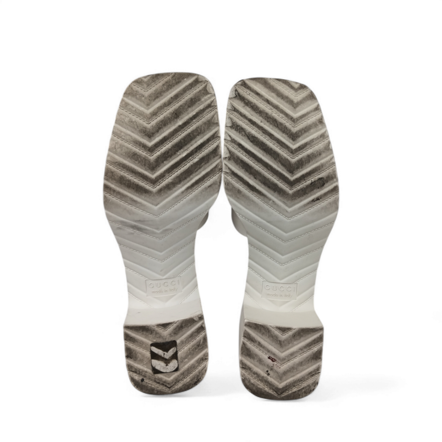 GUCCI Pumps SIZE 37 Lady's White 624730 *Stain* Rank B