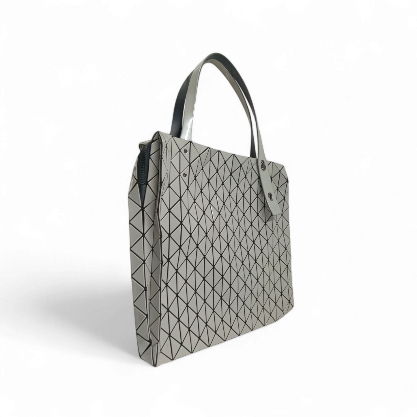 BAO BAO ISSEY MIYAKE Tote Bag BB98-AG462 Light Gray Rank B