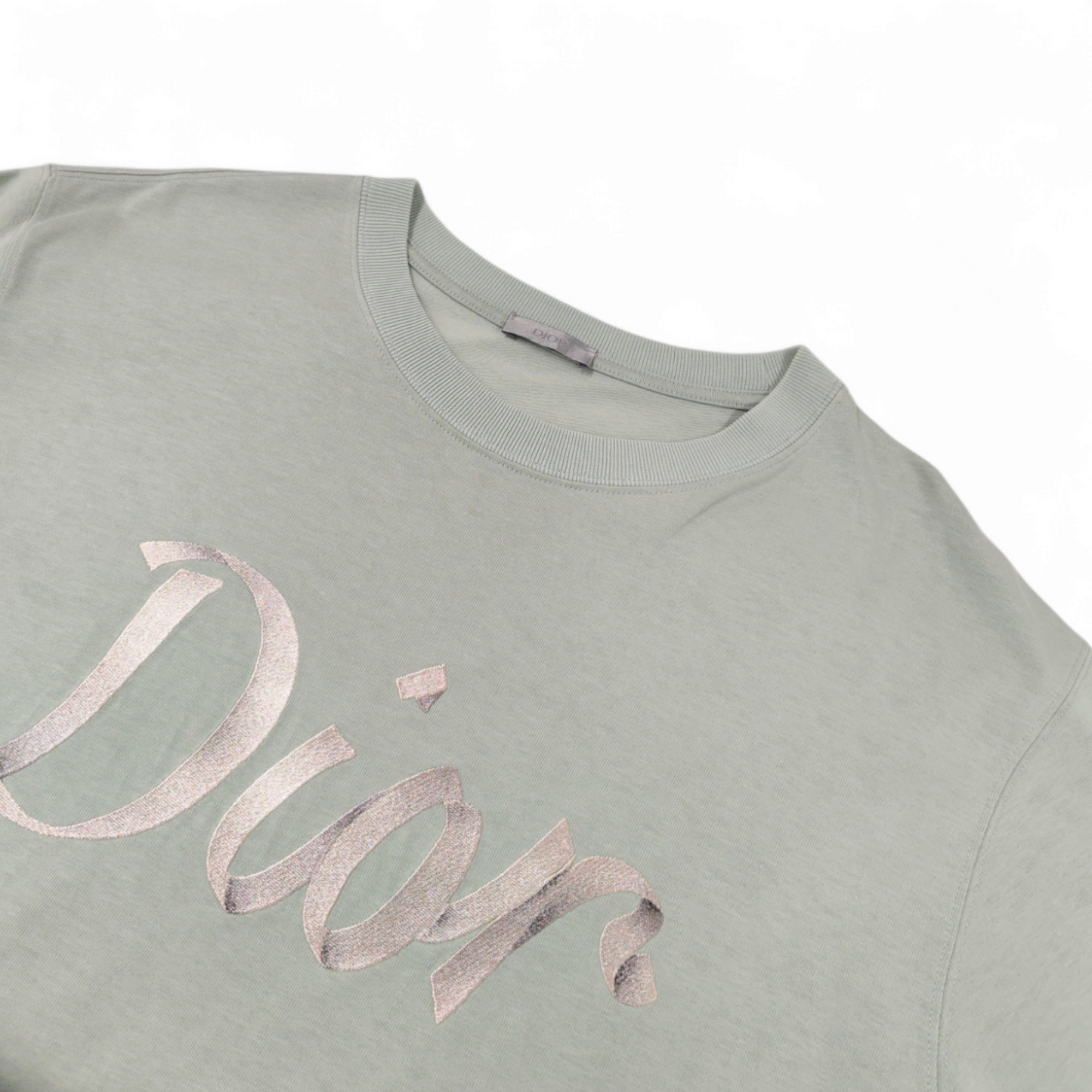 Christian Dior T-shirt Size L Mens Yellowish Green 293J659A0554 Rank B