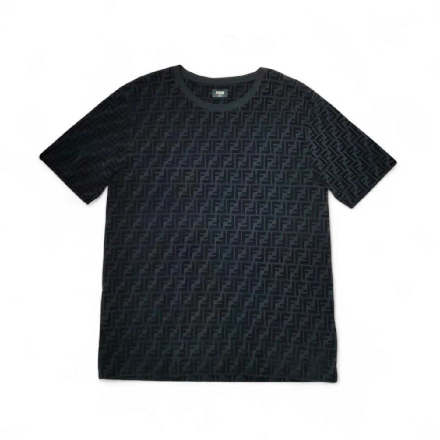 FENDI T-shirt Size XL FY0936 A7D5 Black Rank B