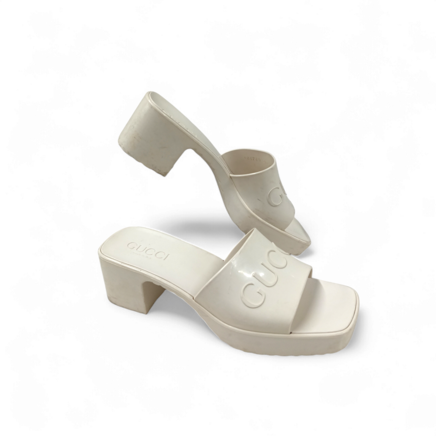 GUCCI Pumps Size 35 Lady's White 624730*Stain* Rank C