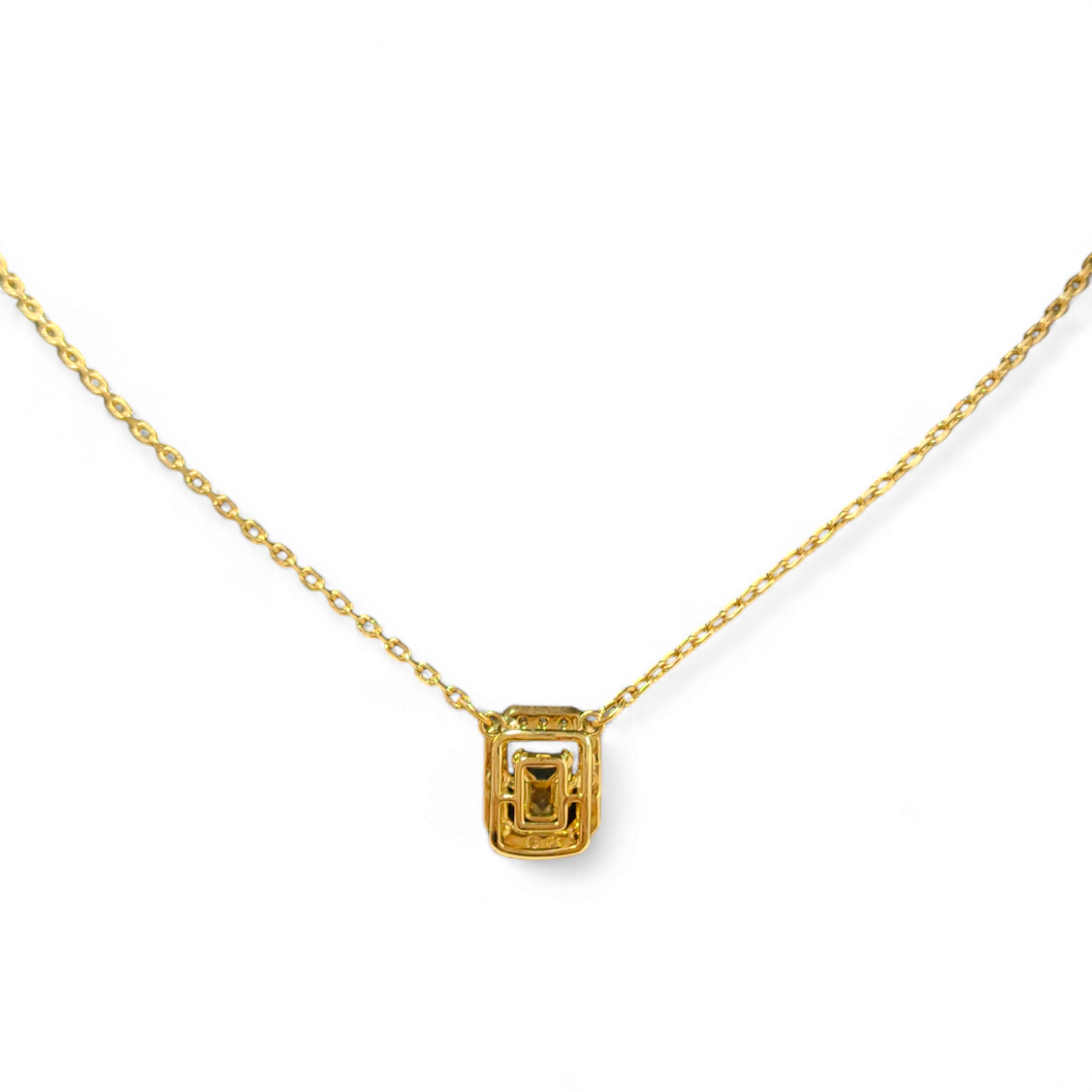 SWAROVSKI Necklace SWAROVSKI Una Octagon cut. Gold -tone plated