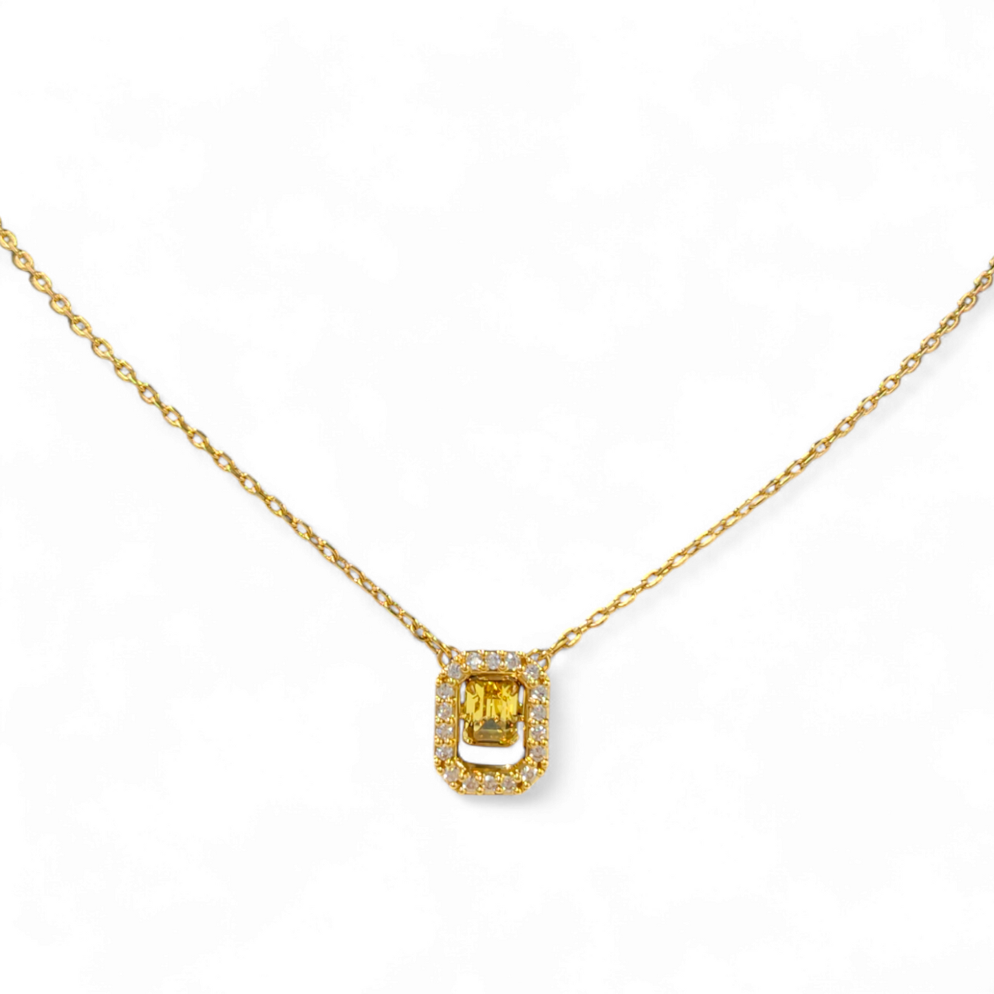 SWAROVSKI Necklace SWAROVSKI Una Octagon cut. Gold -tone plated