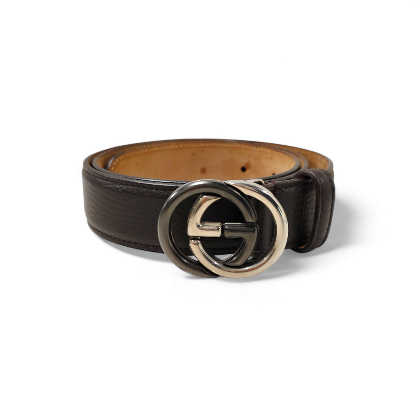 GUCCI Belt Brown 295704 Rank B