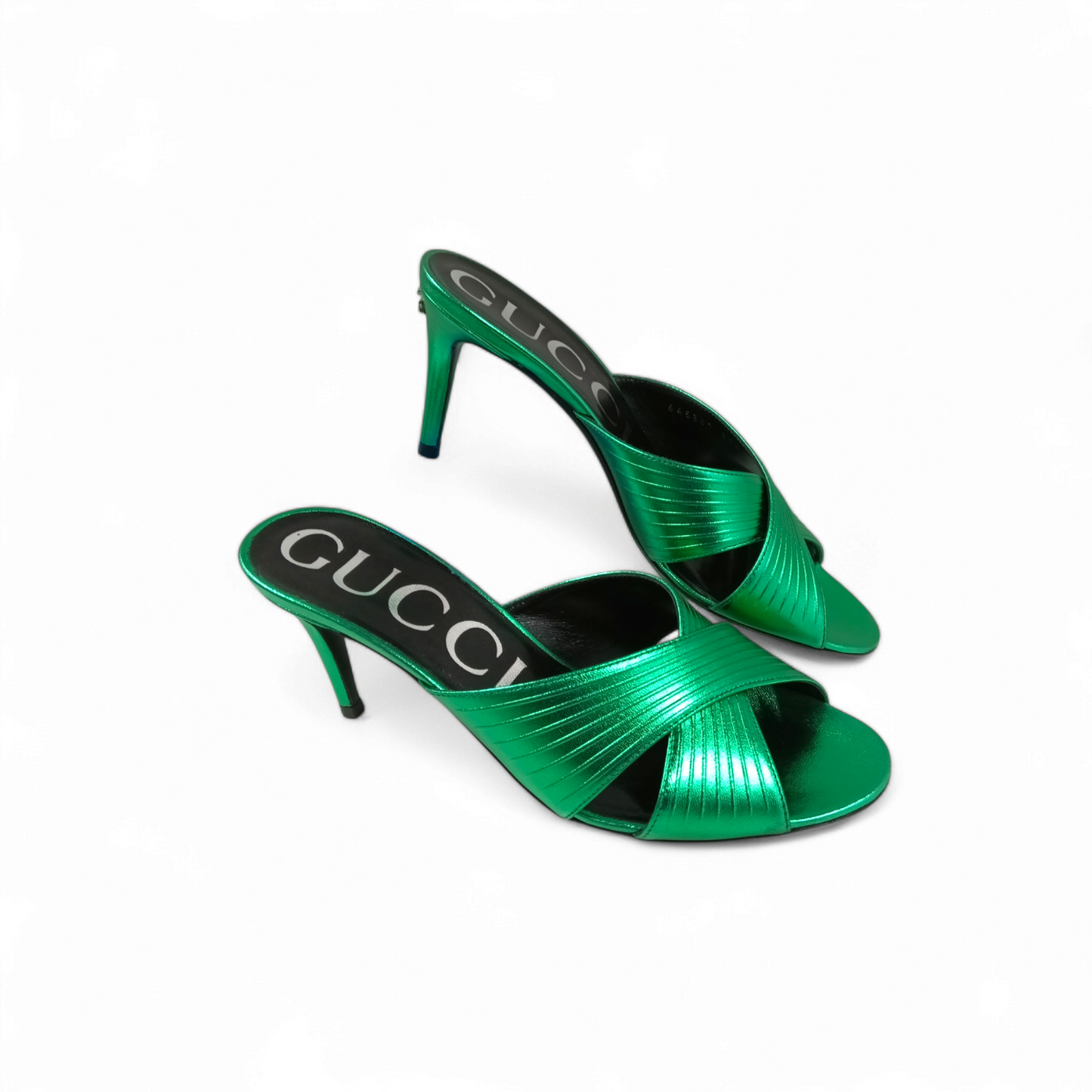 GUCCI Sandal Size 37 1/2 Lady's Green Rank A