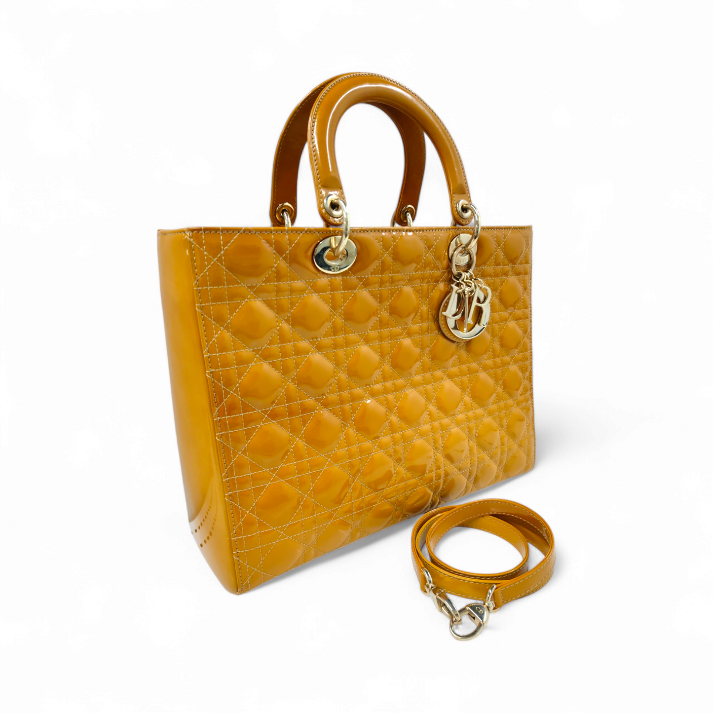Christian Dior 2WAY Bag 16-BO-0152 Orange Rank B