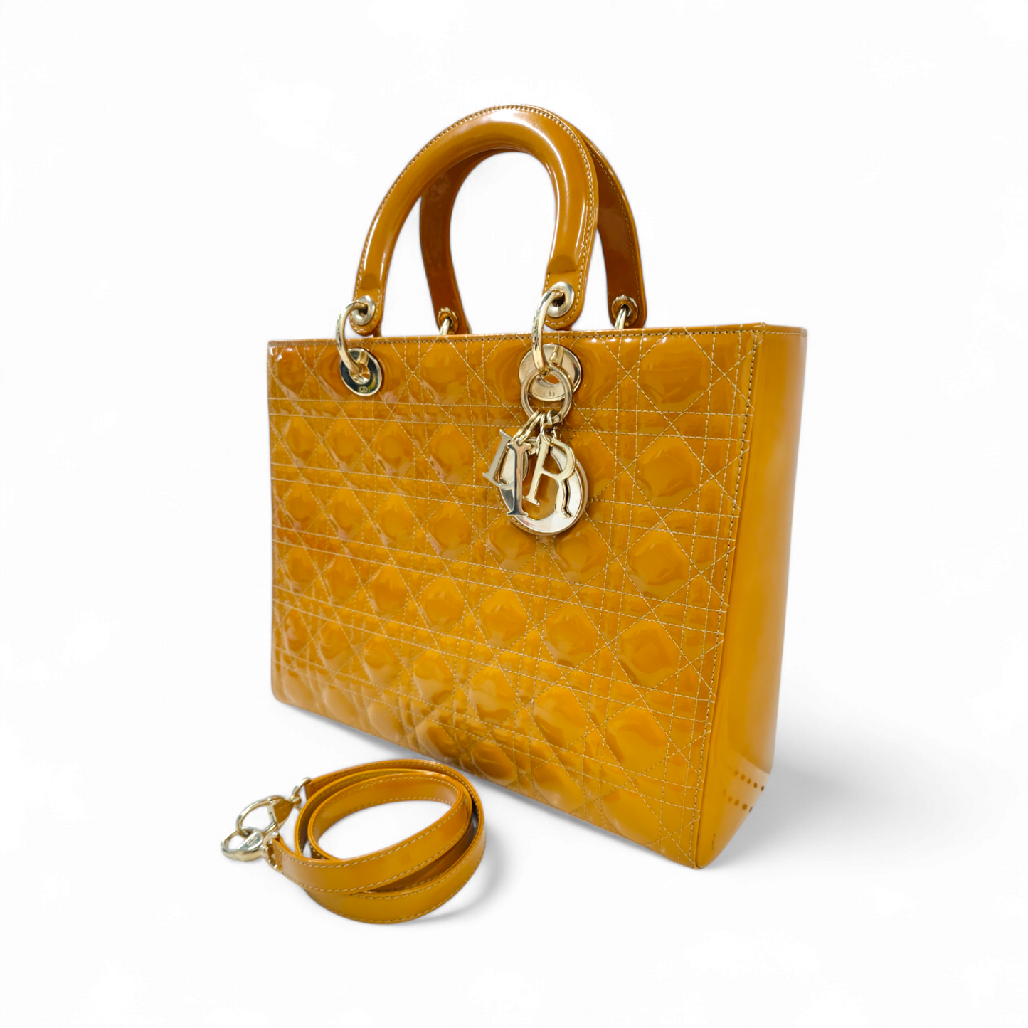 Christian Dior 2WAY Bag 16-BO-0152 Orange Rank B
