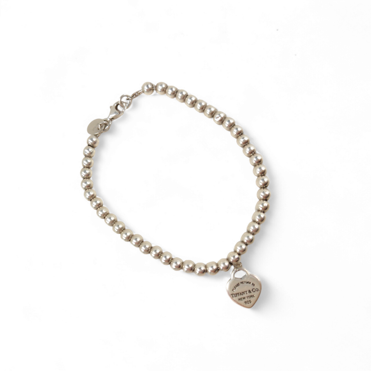 Tiffany & Co. Bracelet Red Mini Heart Bead Rank B