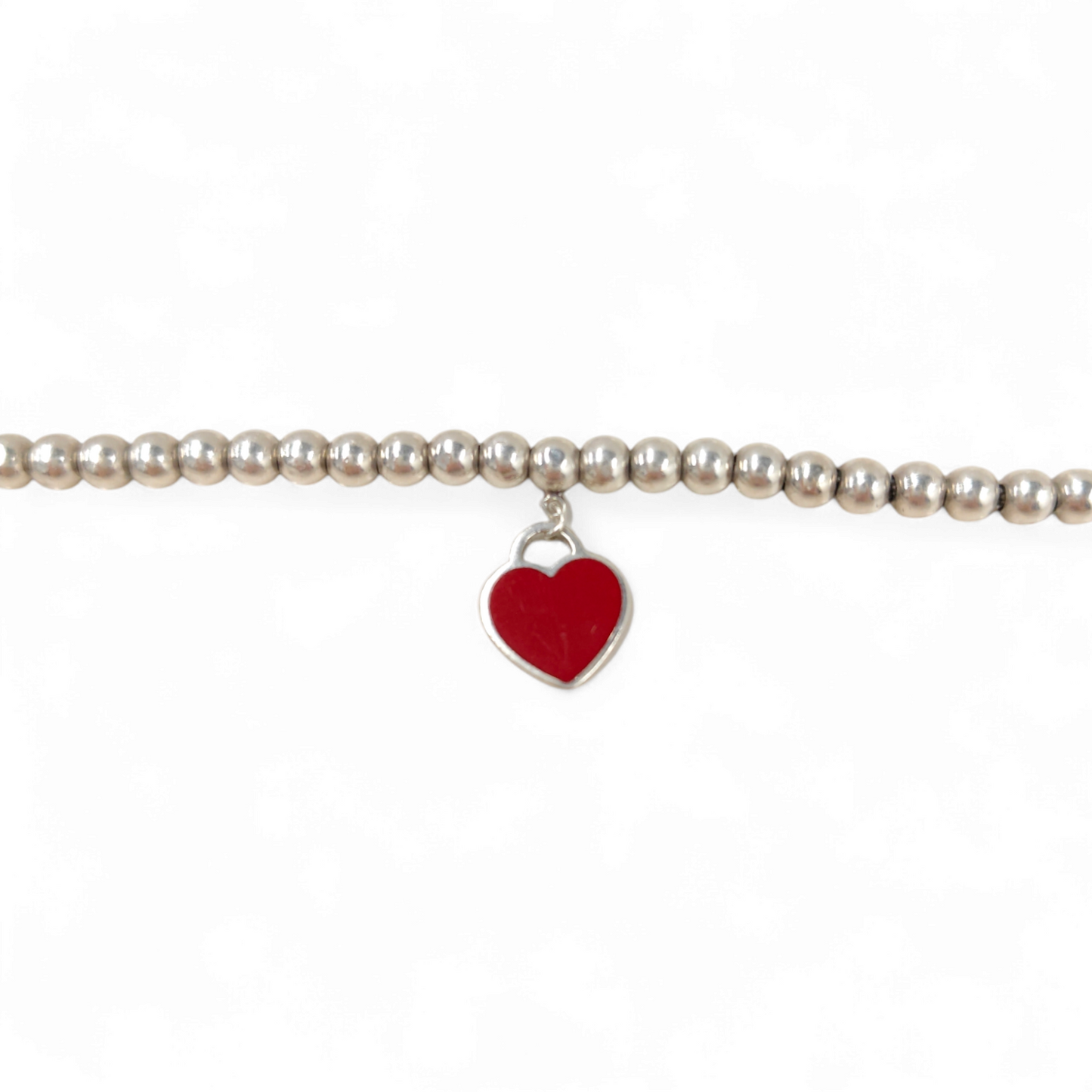 Tiffany & Co. Bracelet Red Mini Heart Bead Rank B