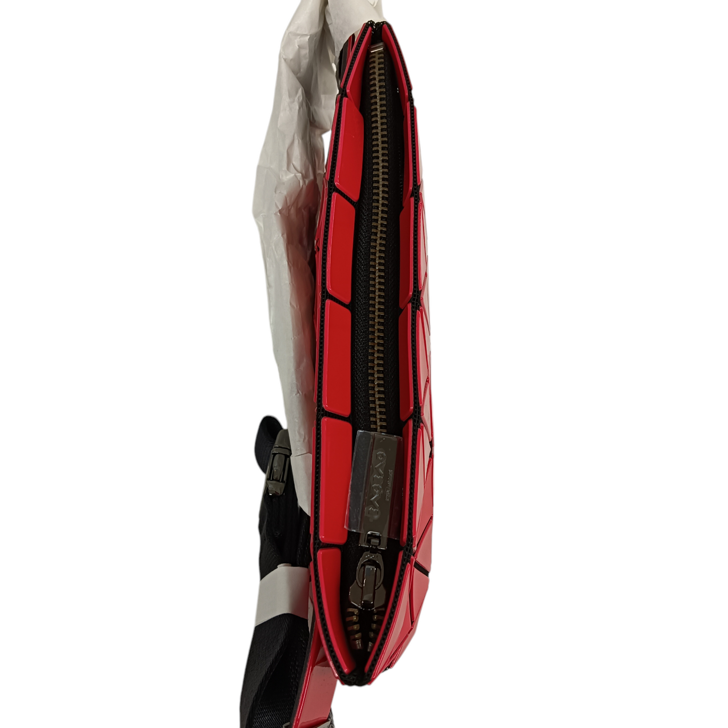BAO BAO ISSEY MIYAKE Mini Shoulder Bag BB88-AG561 Rank (AB) Red
