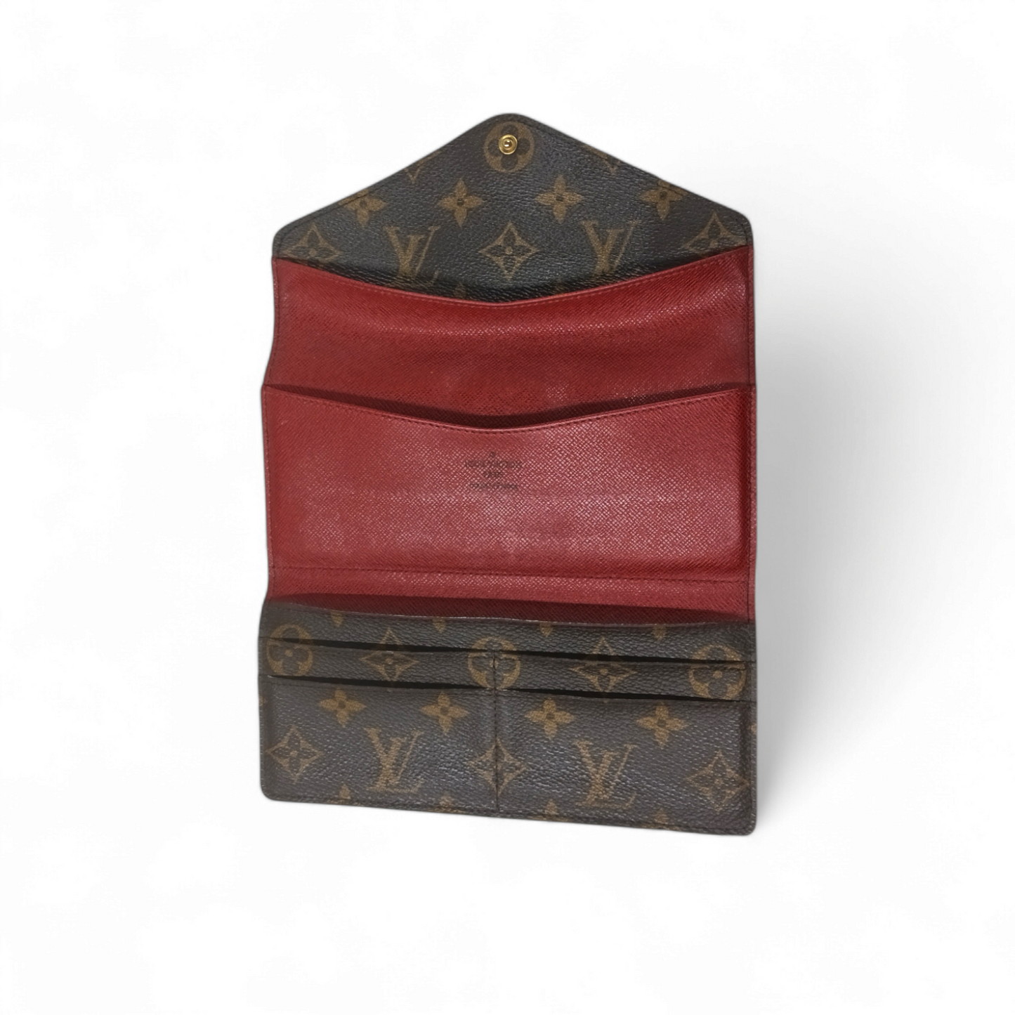 LOUIS VUITTON Wallet M60708 Brown/Red JOSEPHINE *Scratch* Rank B