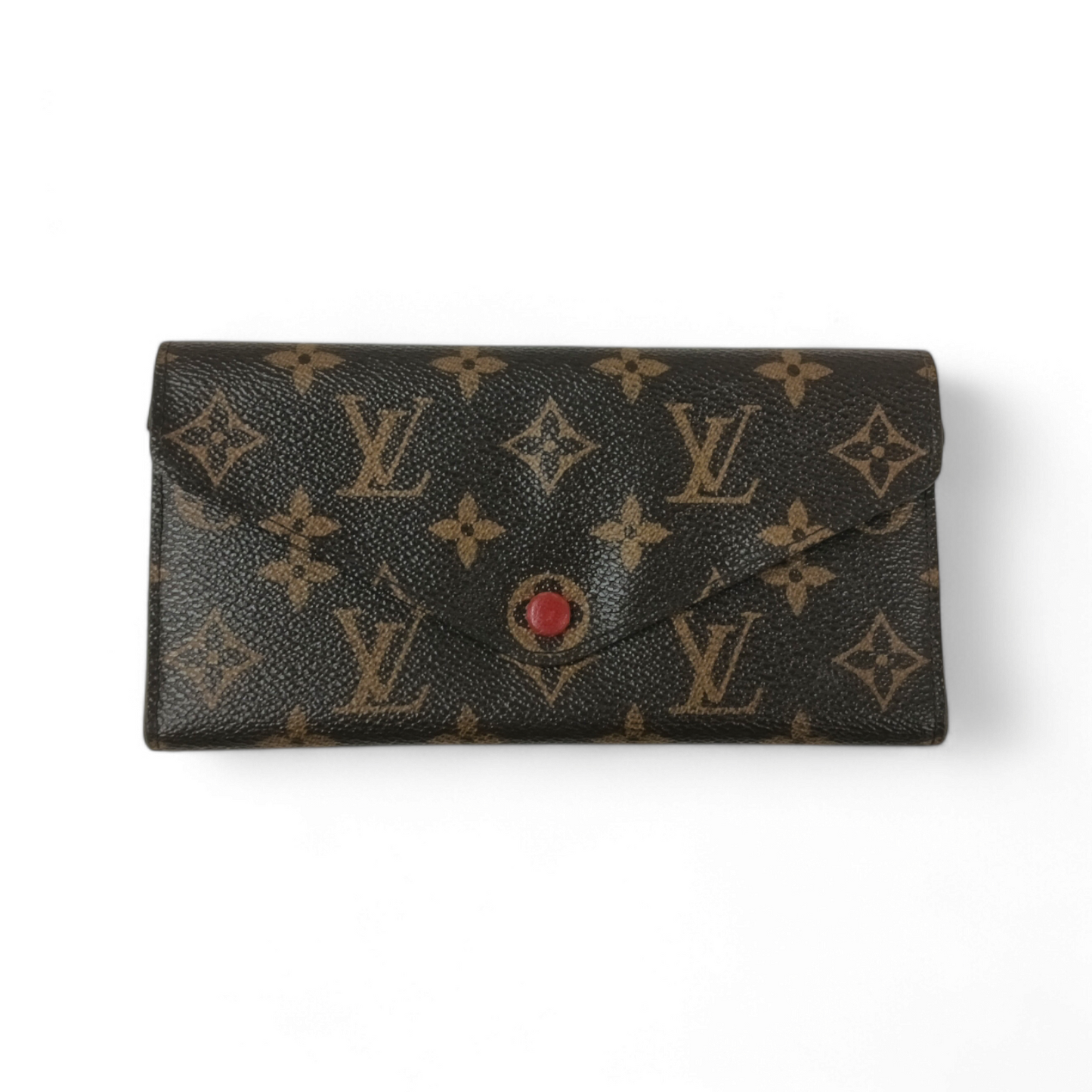 LOUIS VUITTON Wallet M60708 Brown/Red JOSEPHINE *Scratch* Rank B