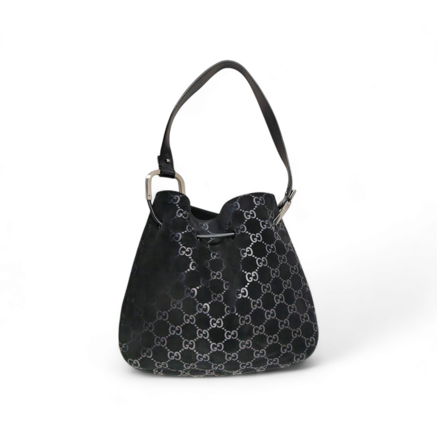 GUCCI Handbag 001 3748 Black *Damage* Rank B