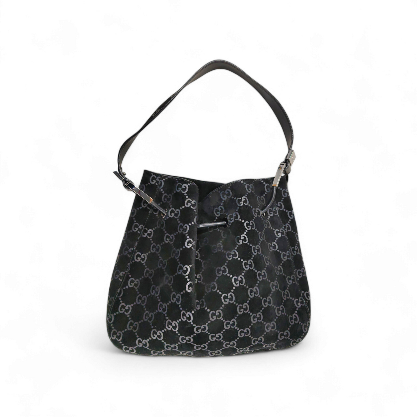 GUCCI Handbag 001 3748 Black *Damage* Rank B