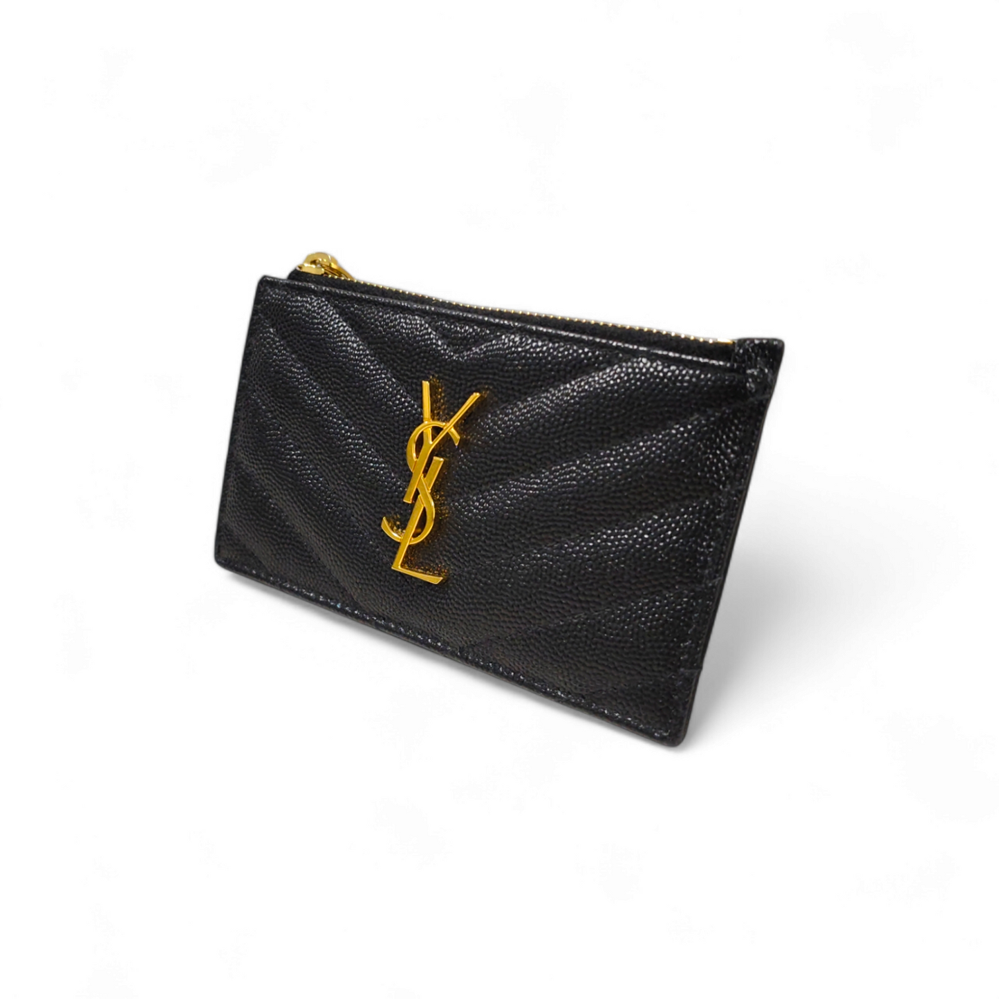 Saint Laurent Paris Card Case 607915 Black *Damage* Rank B