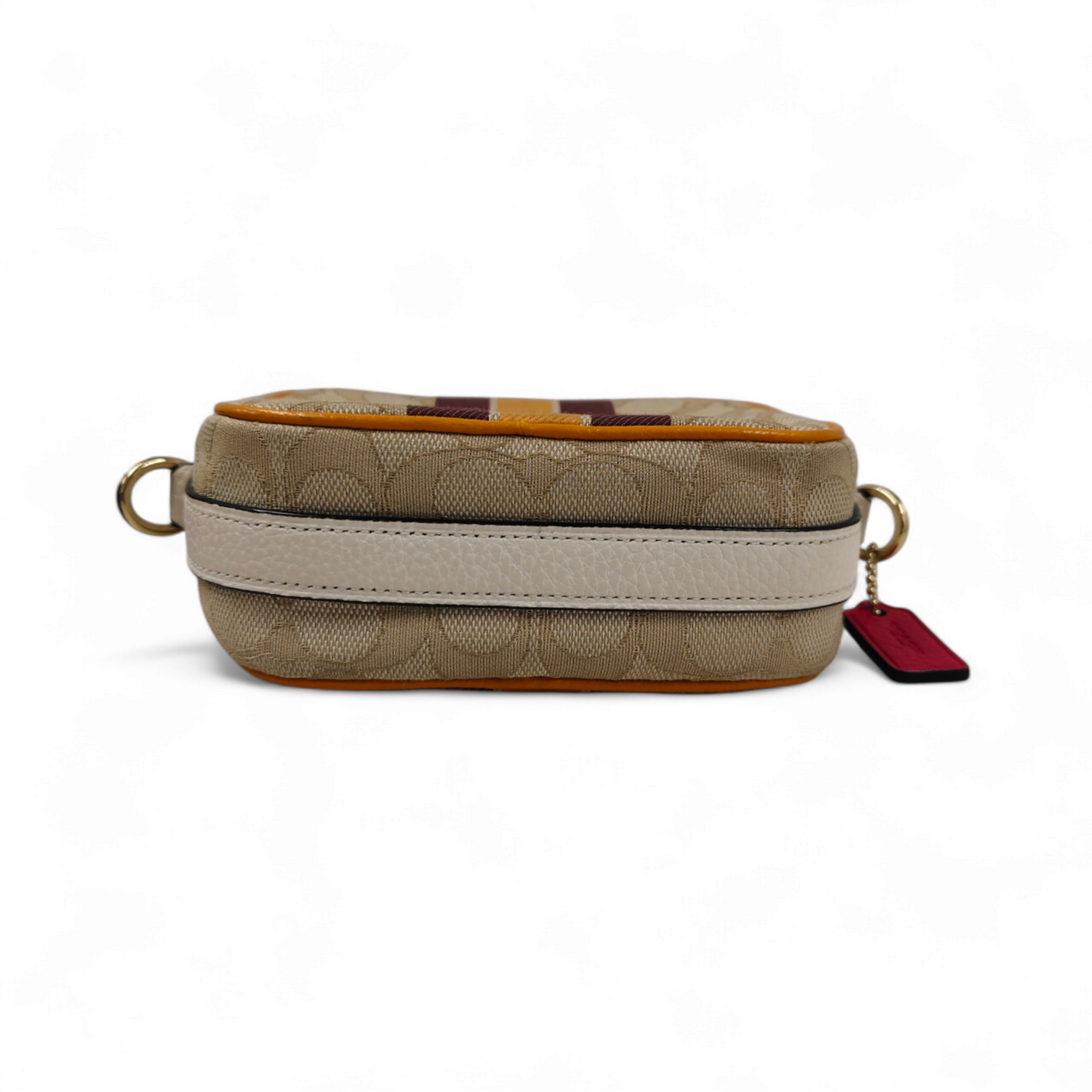 COACH Shoulder Bag Beige And Orange 2635 Rank B