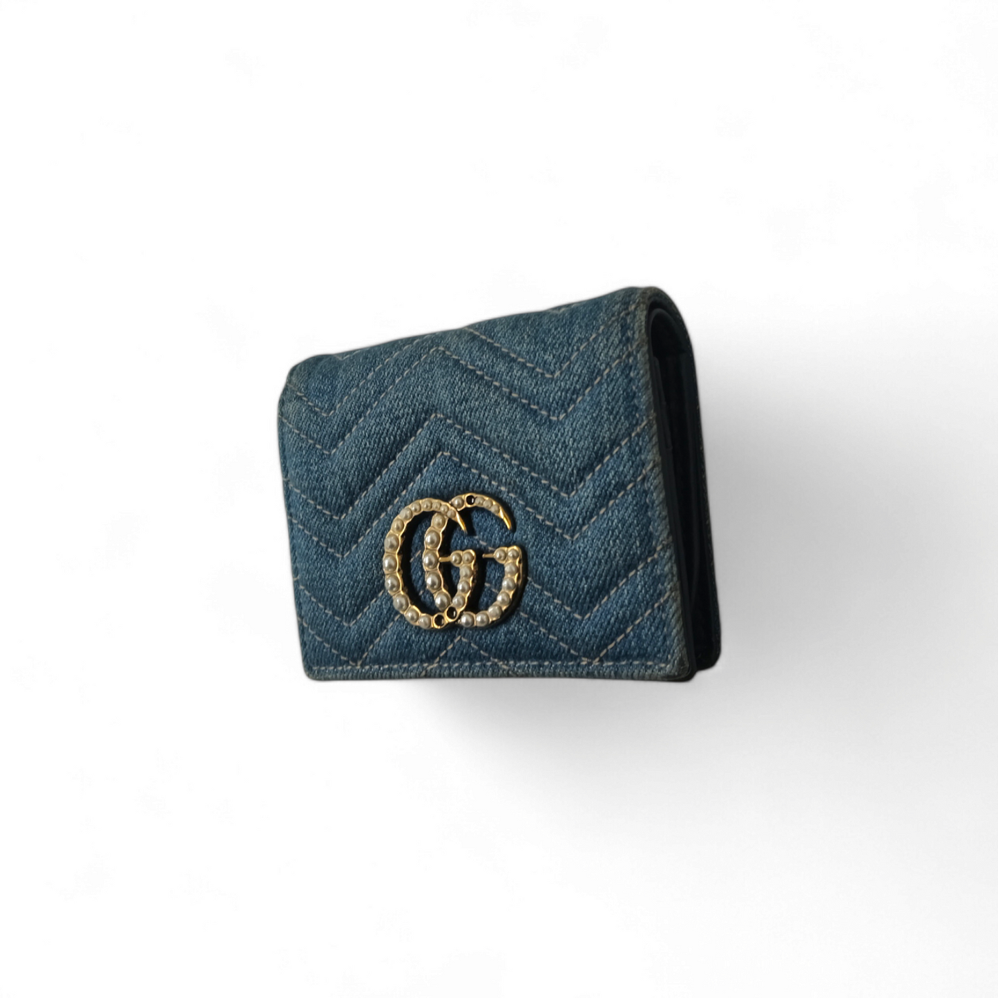 GUCCI Wallet 466492 0416 *Damage* Blue Rank BC