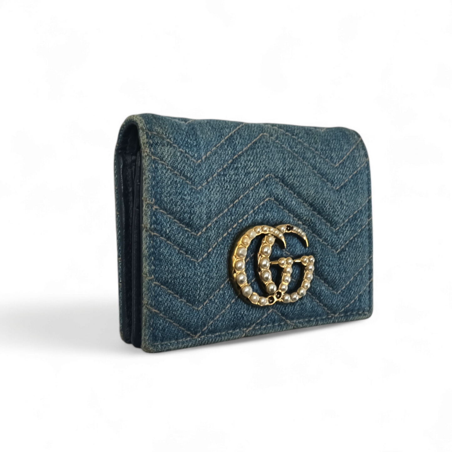 GUCCI Wallet 466492 0416 *Damage* Blue Rank BC