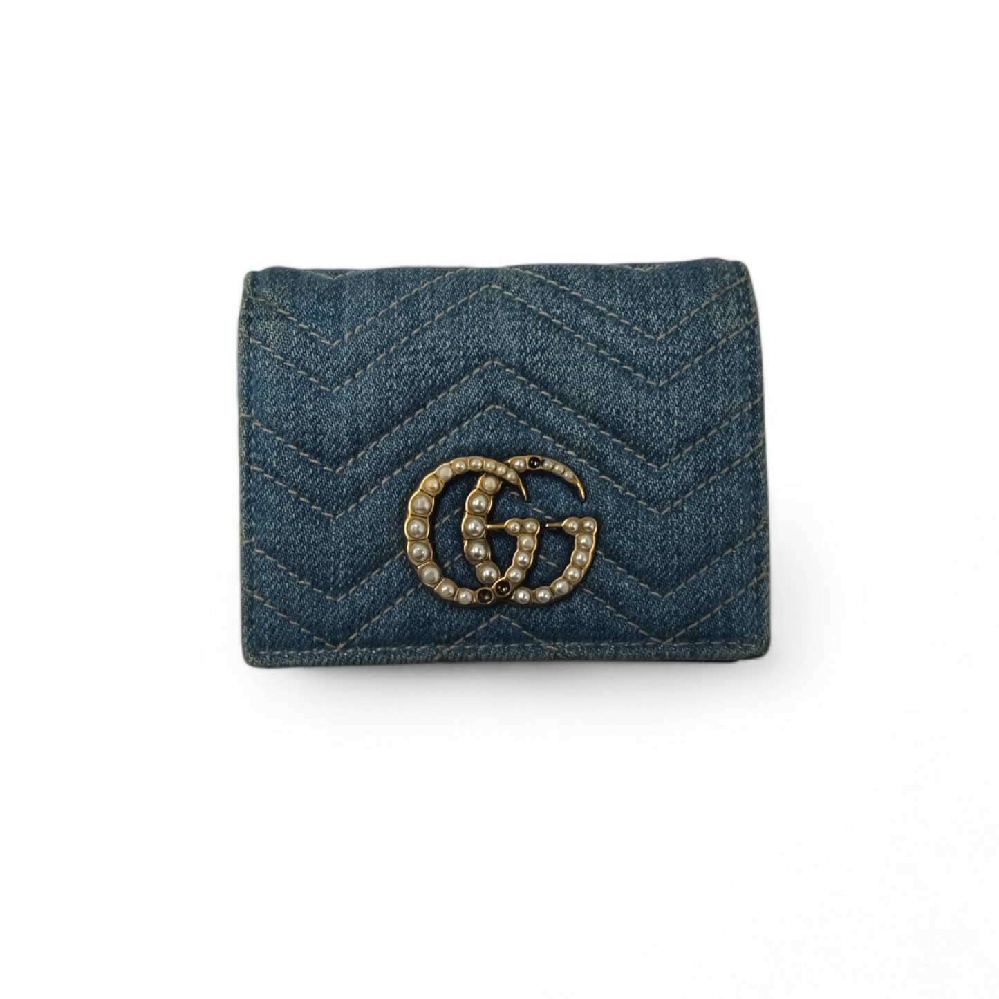 GUCCI Wallet 466492 0416 *Damage* Blue Rank BC