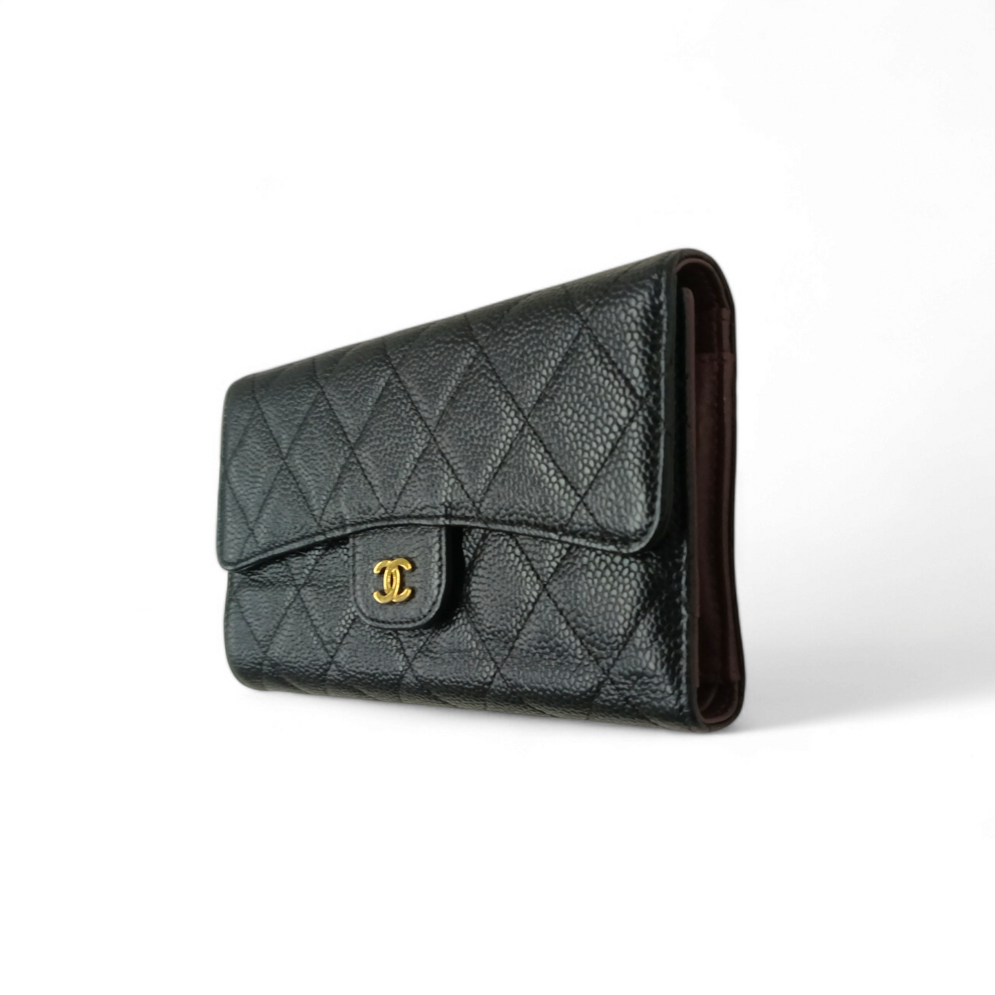 CHANEL Long Wallet Black 16142682 Rank B