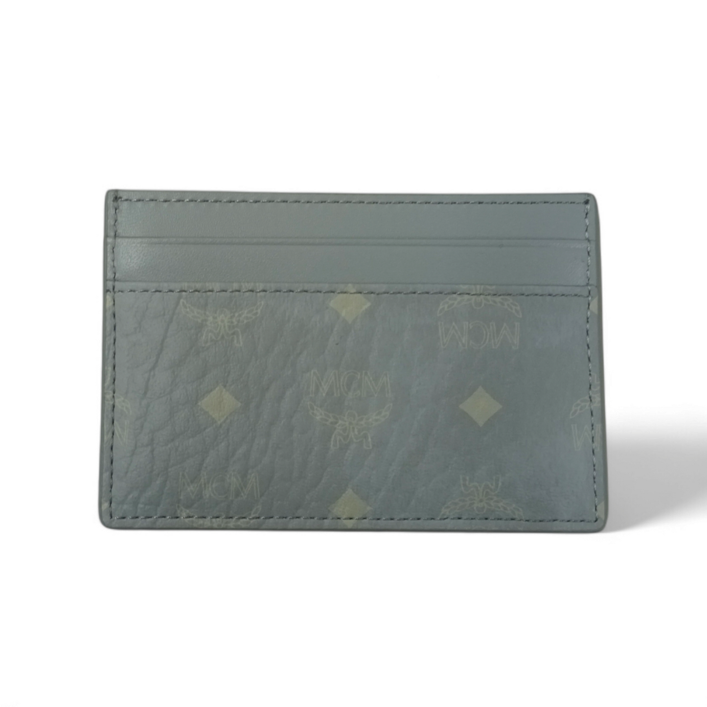 MCM Card Case MXAAAV101FP001 Light Gray Rank B