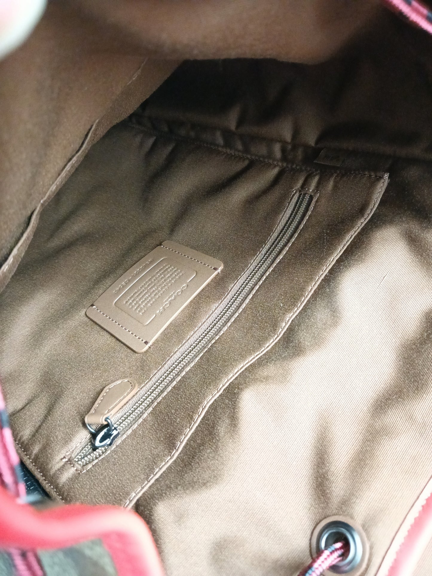 COACH Backpack CE543 Rank (A) Brown/Red