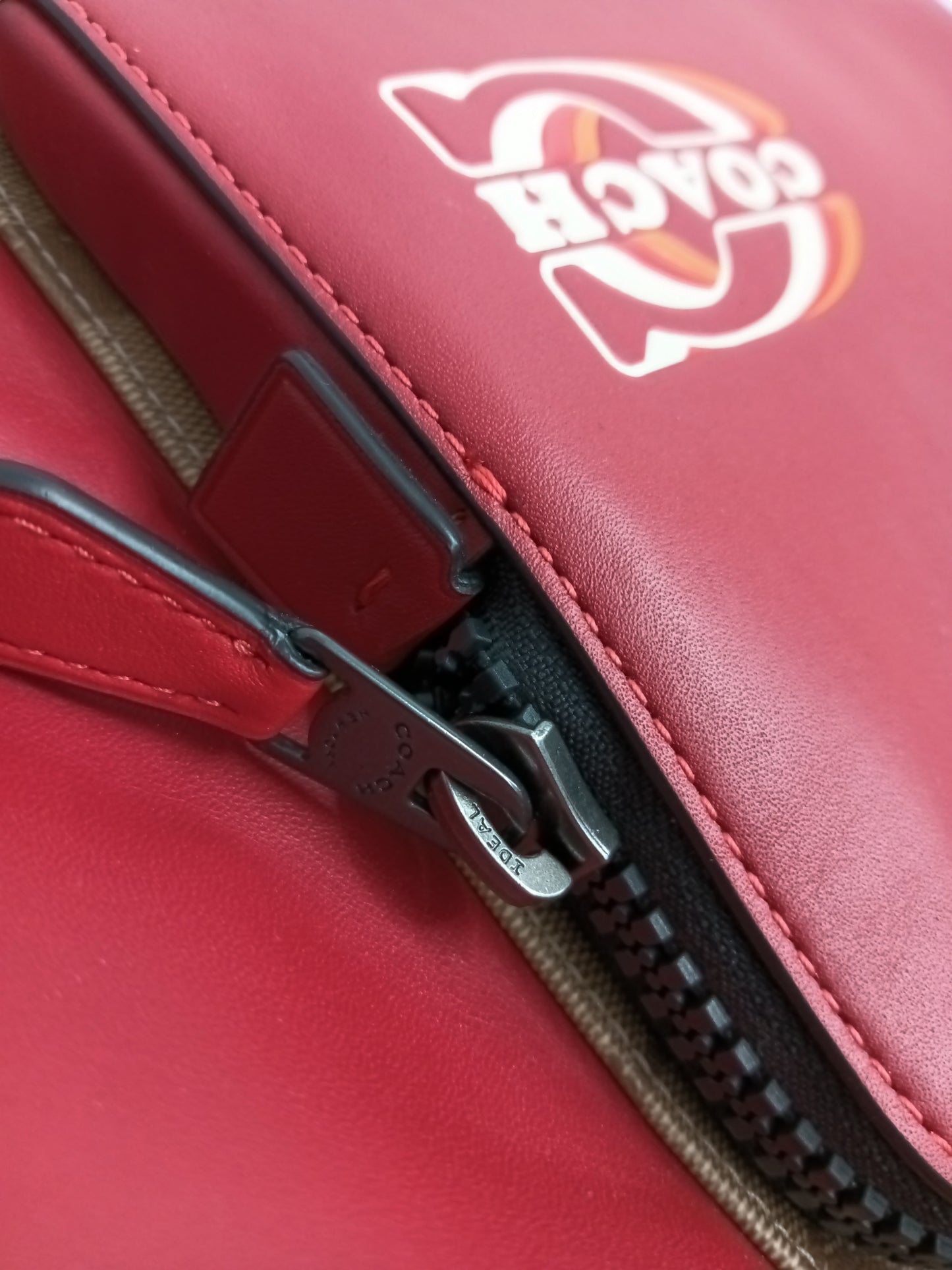 COACH Backpack CE543 Rank (A) Brown/Red