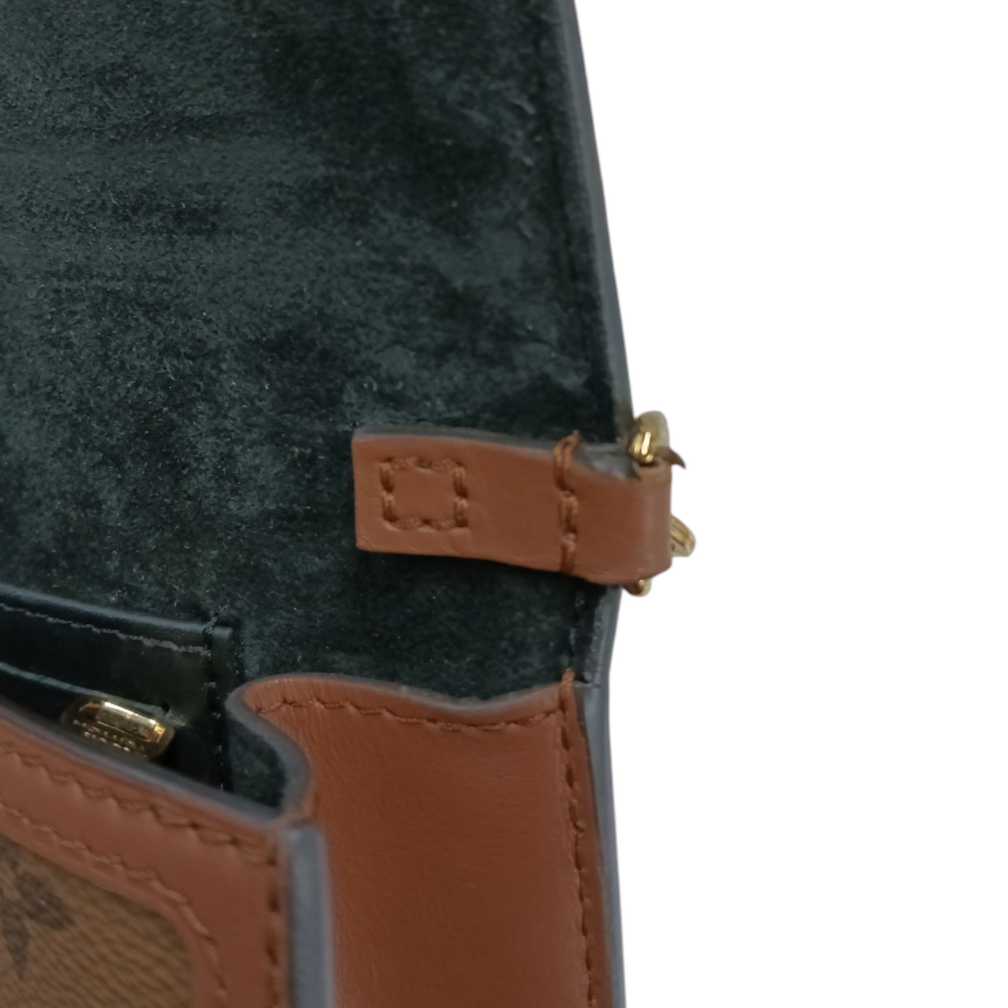 LOUIS VUITTON Shoulder Bag Dauphine MM M68746 Brown Stain/Damage IS015693 Rank B