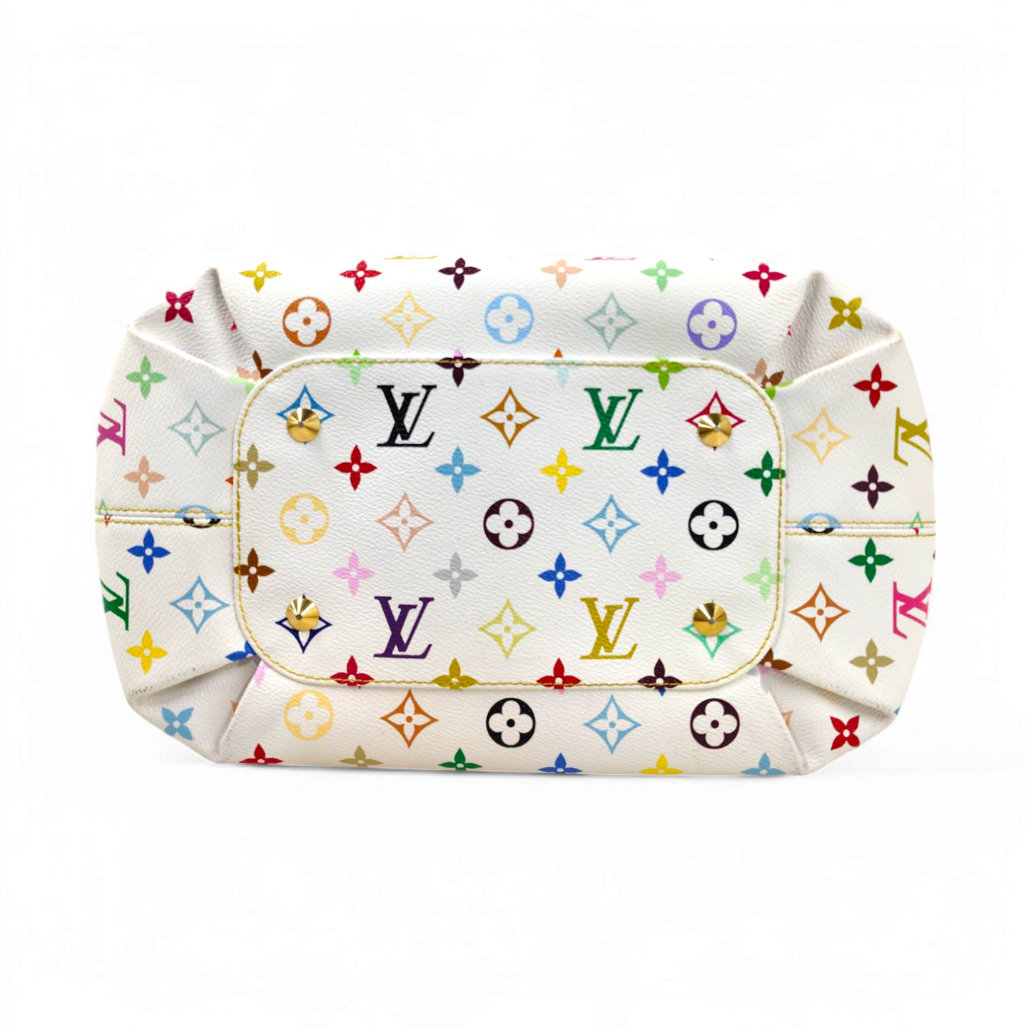 LOUIS VUITTON Handbag Annie GM M40303 White Stain Rank B