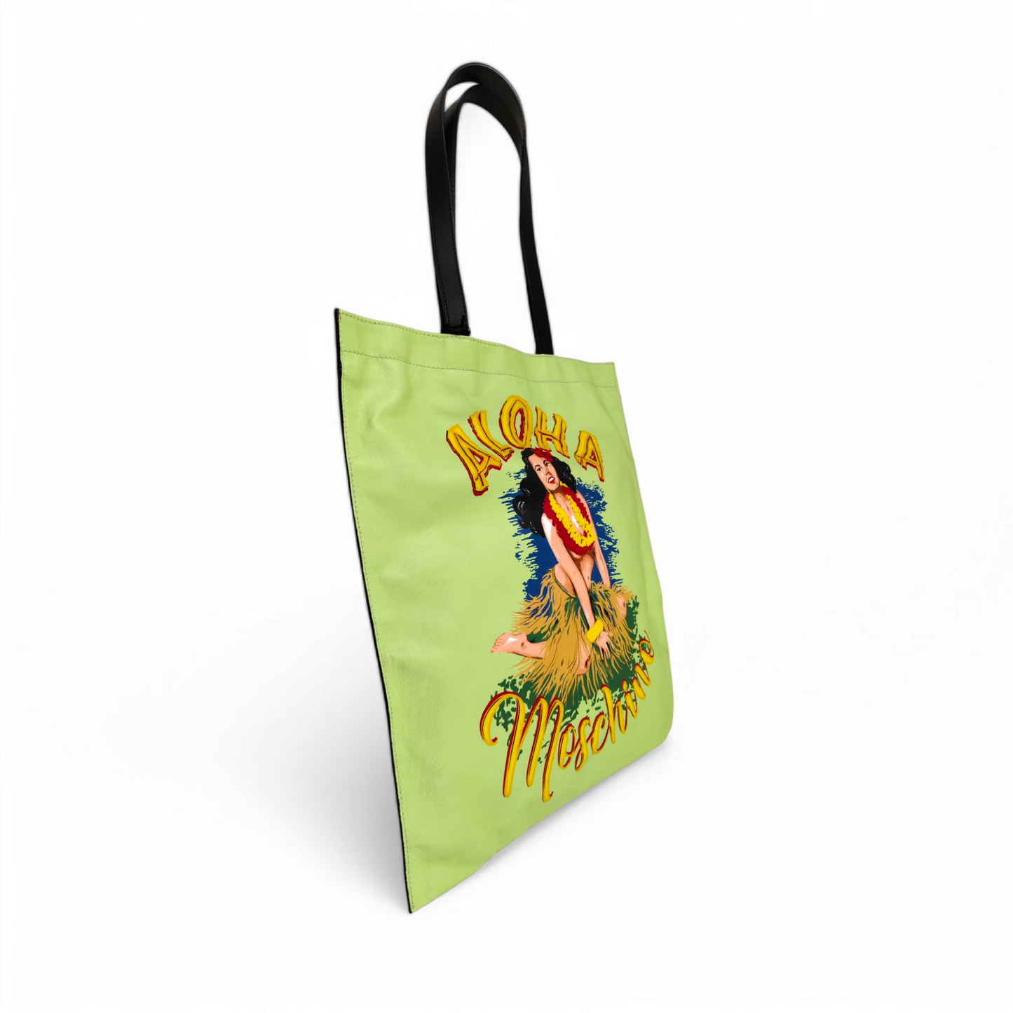 MOSCHINO Tote Bag Yellowish Green Rank AB