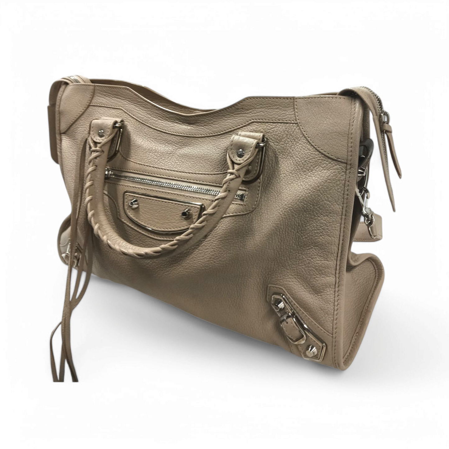 BALENCIAGA 2WAY BAG 390154 Beige Rank B