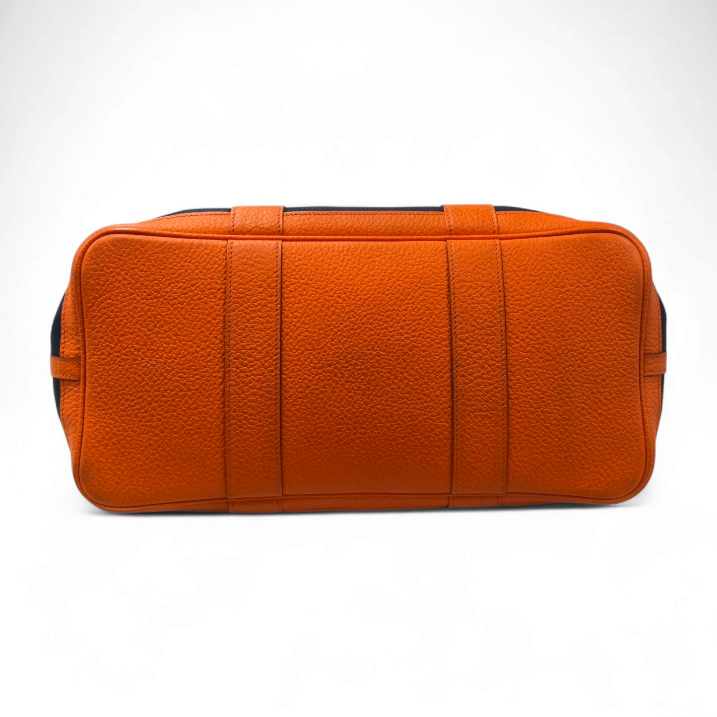 HERMES Tote Bag Navy/Orange X GS 005 HI Garden Party 36 Rank B