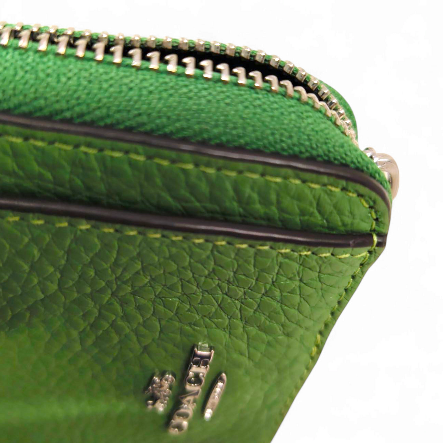 COACH Card Case A2477 Green *smal stain* Green Rank A