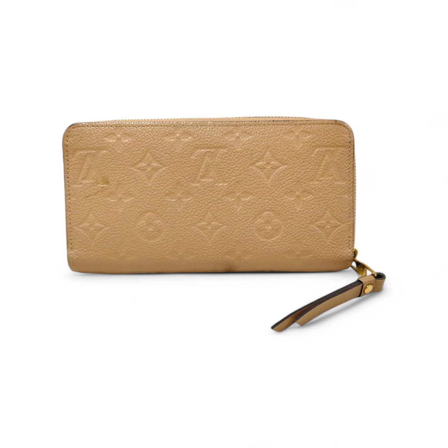 LOUIS VUITTON Wallet Brown SP4167 M69034 Zippy *Stain* Rank B